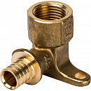 Угольник настенный с креплением 16xRp 1/2" для труб из сшитого полиэтилена аксиальный STOUT по цене 497 руб.